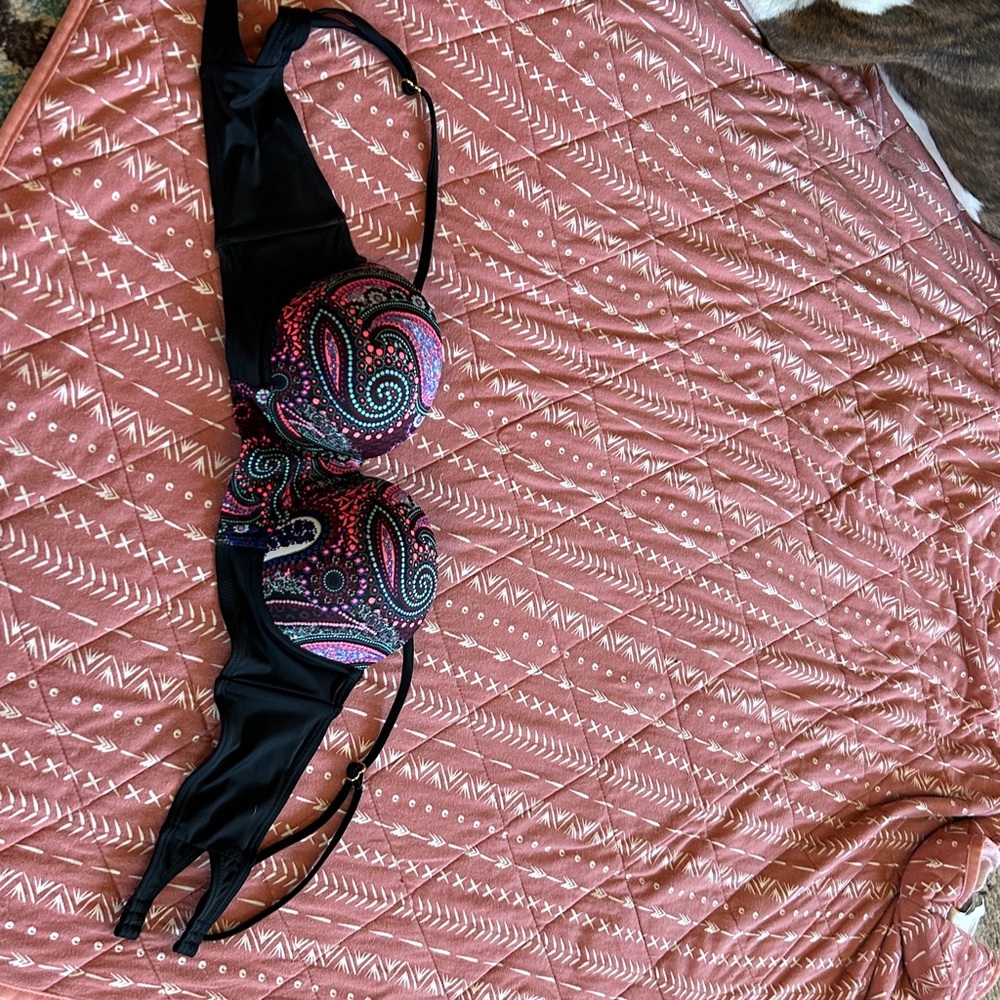 Ambrielle Black Bikini Top